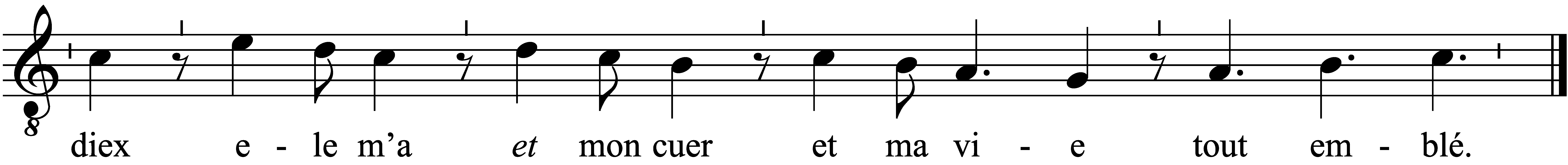 Refrain musical notation